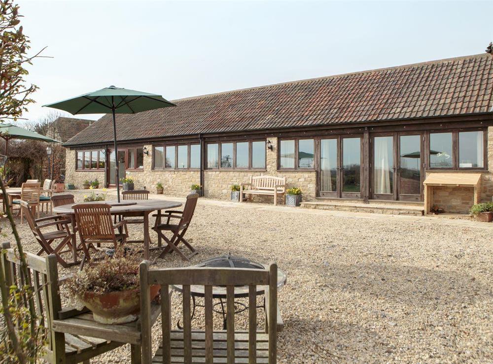 Ample sitting out facilities at Longview in Lower Stanton St. Quintin, near Chippenham, Wiltshire
