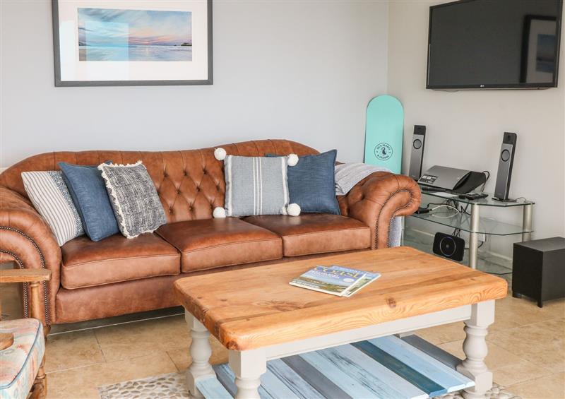 The living room at Looe Island View, Downderry