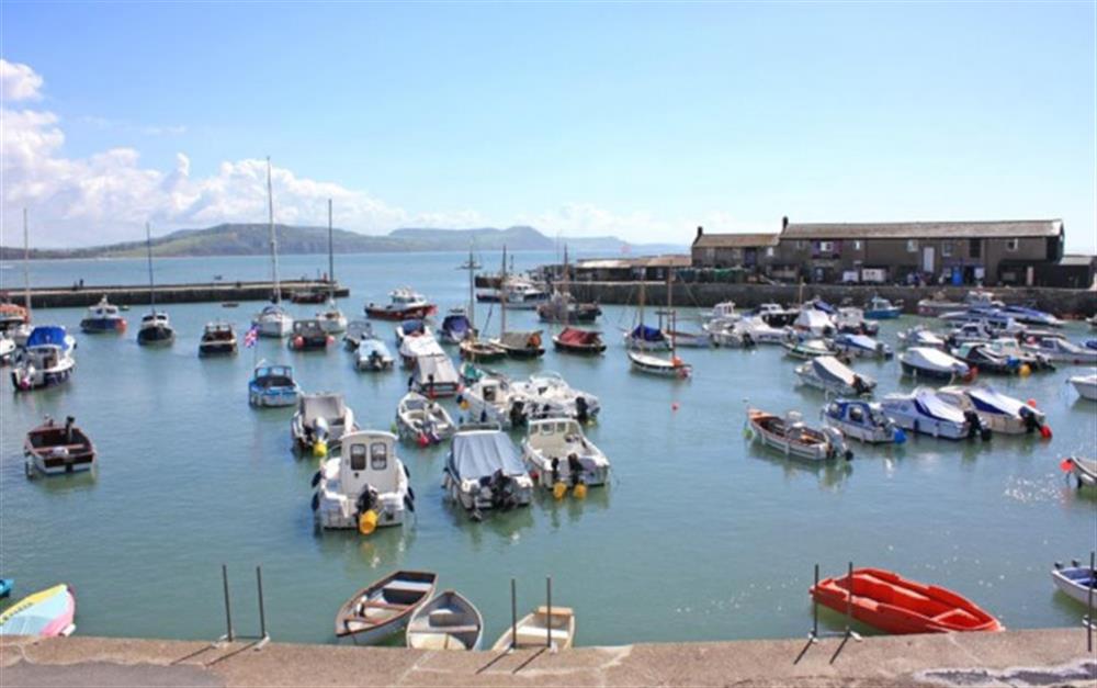 The harbour and famous Cobb at Lyme Regis at Looking Glass Cottage in Lyme Regis