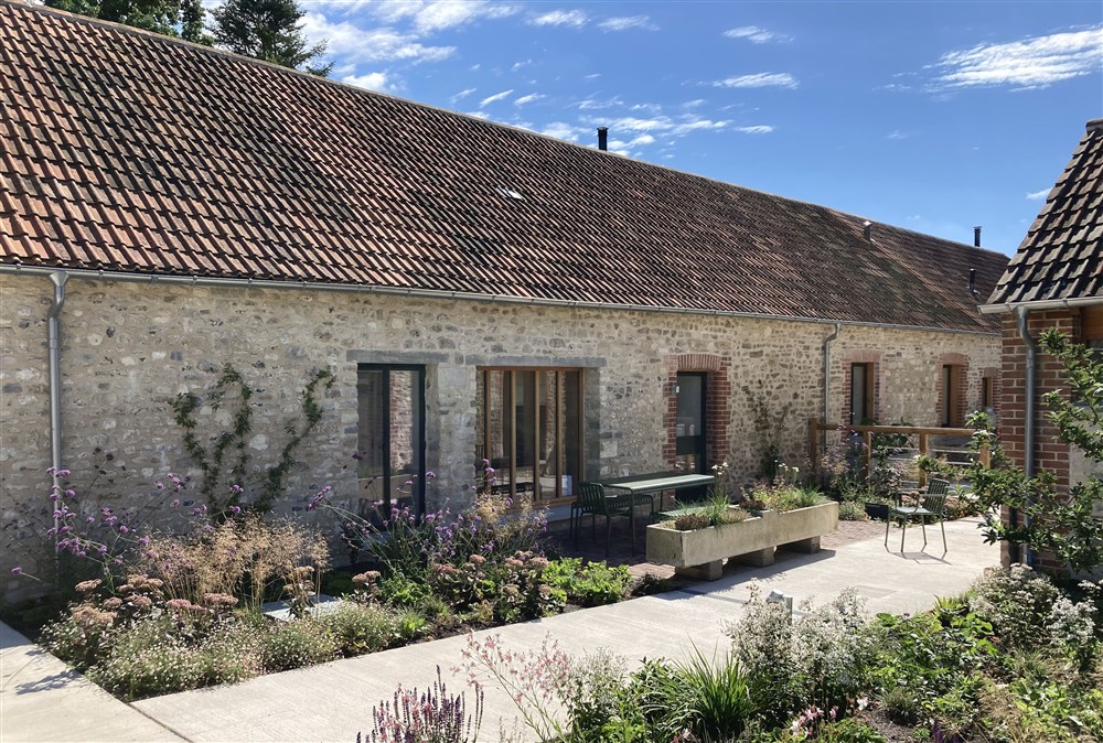 With its courtyard garden at Lookout, Dorchester