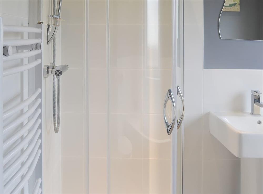 Lovely shower room with heated towel rail at Loramore in Aviemore, Highlands, Inverness-Shire