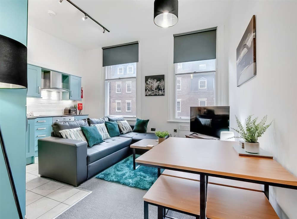 Open plan living space at Lord Grey Apartments in Newcastle Upon Tyne, Tyne and Wear