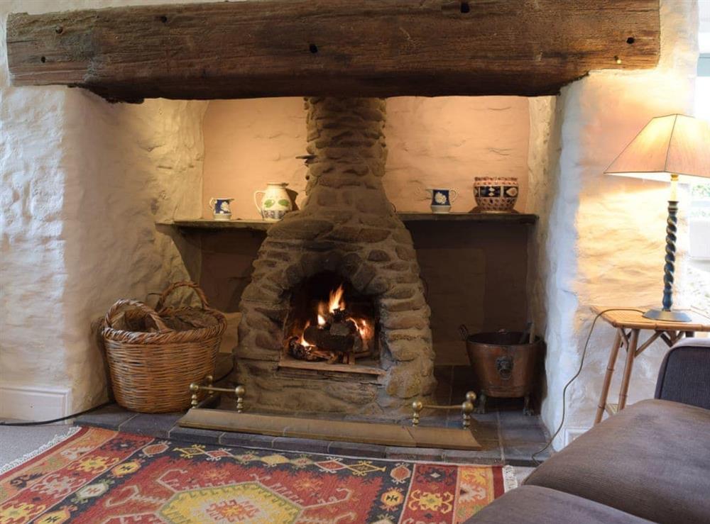 The warm and welcoming living room at Lordship Farmhouse in Wolfscastle, near Haverfordwest, Dyfed