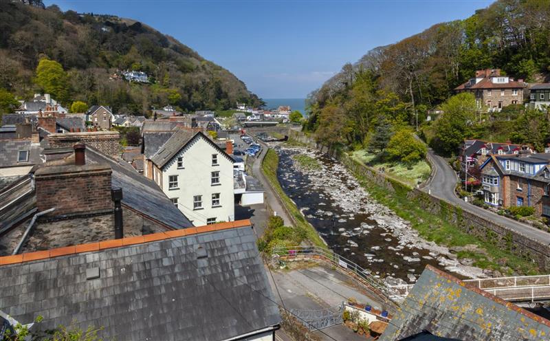 Outside Lorna Doone Cottage