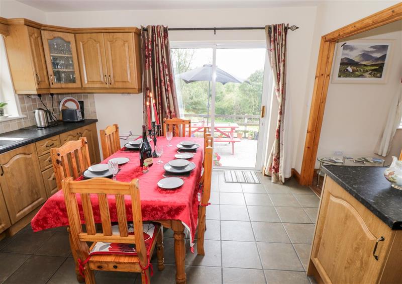 This is the dining room at Lough Mask Road Fishing Cottage, Ballinrobe