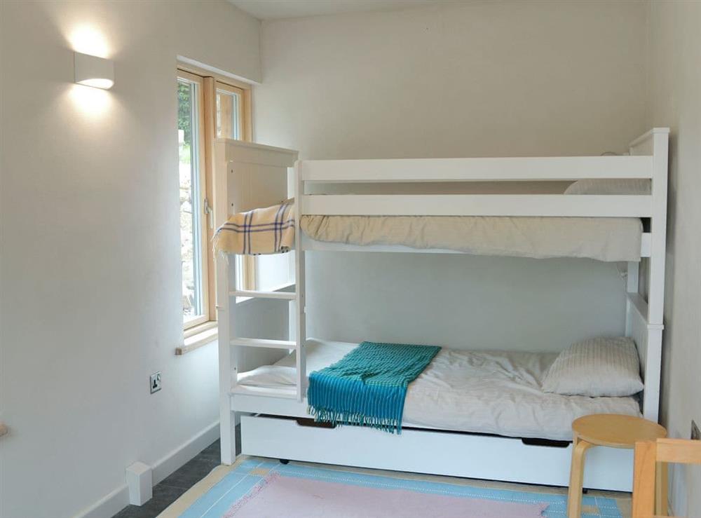 Cosy bunk bedroom at Love Barn in Dartington, near Totnes, Devon