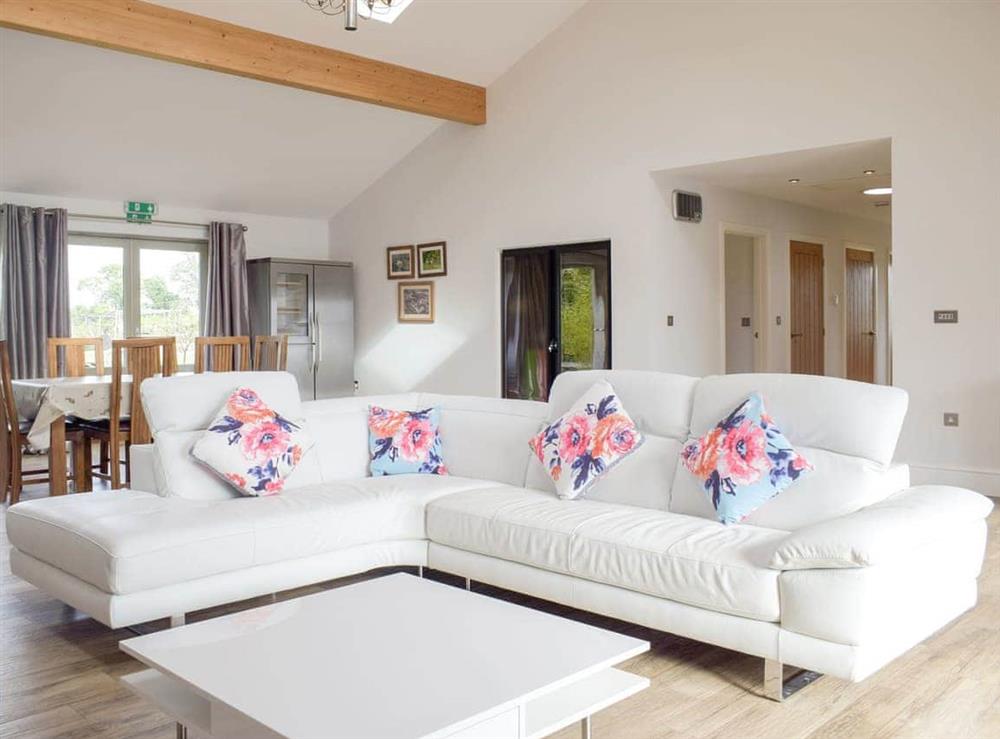 Comfortable seating within living area at Lovells Barn in Welland, near Malvern, Worcestershire