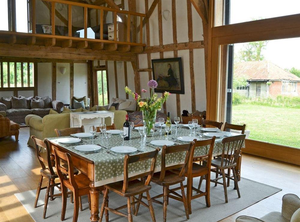 Characterful dining area at Low Farm Barn in Laxfield, Suffolk