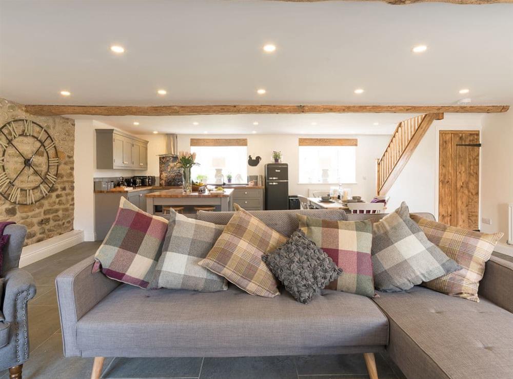 Cosy and comfortable living area at Low Pasture Cottage in Hudswell, near Richmond, North Yorkshire