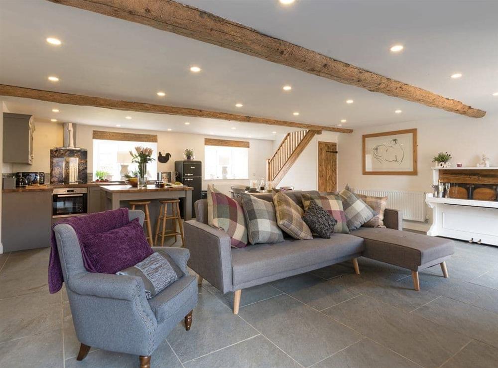 Spacious and welcoming open plan living area at Low Pasture Cottage in Hudswell, near Richmond, North Yorkshire
