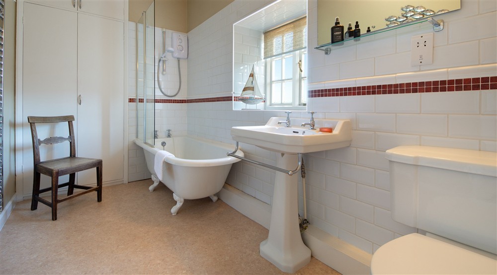 The bathroom at Low Peak in Ravenscar, North Yorkshire