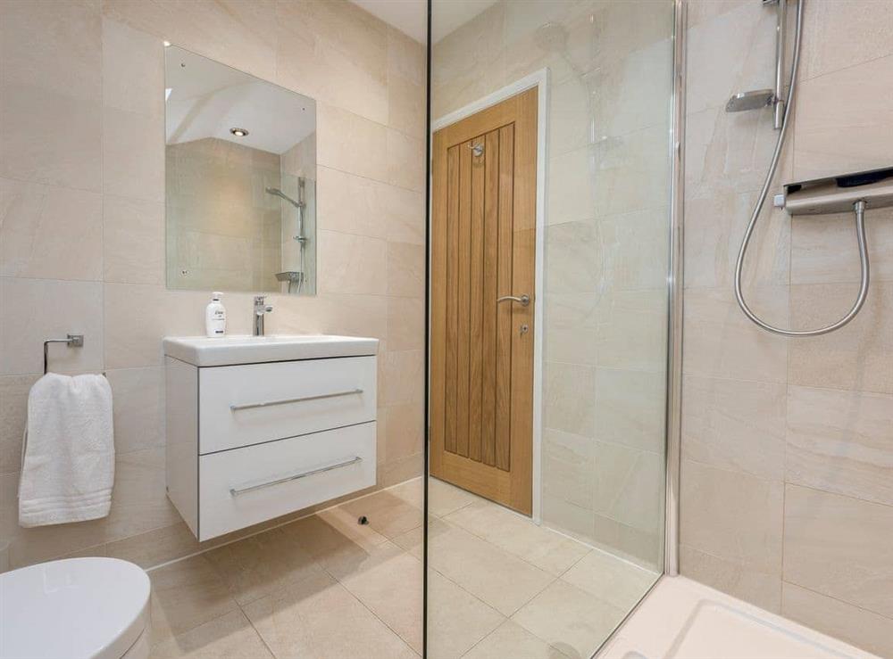 En-suite shower room at Low Shepherd Yeat Farm in Crook, Kendal, Cumbria., Great Britain