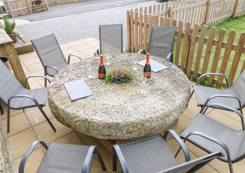 This is the patio at Low Shipley Mill, Marwood near Barnard Castle