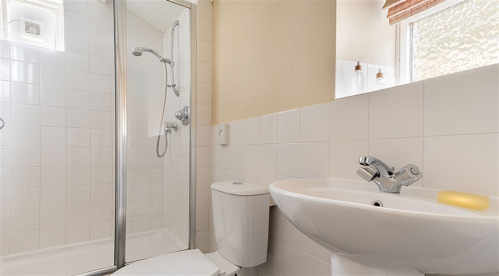 The Shower room at Low Strawberry Gardens in Nr Hawkshead, Cumbria