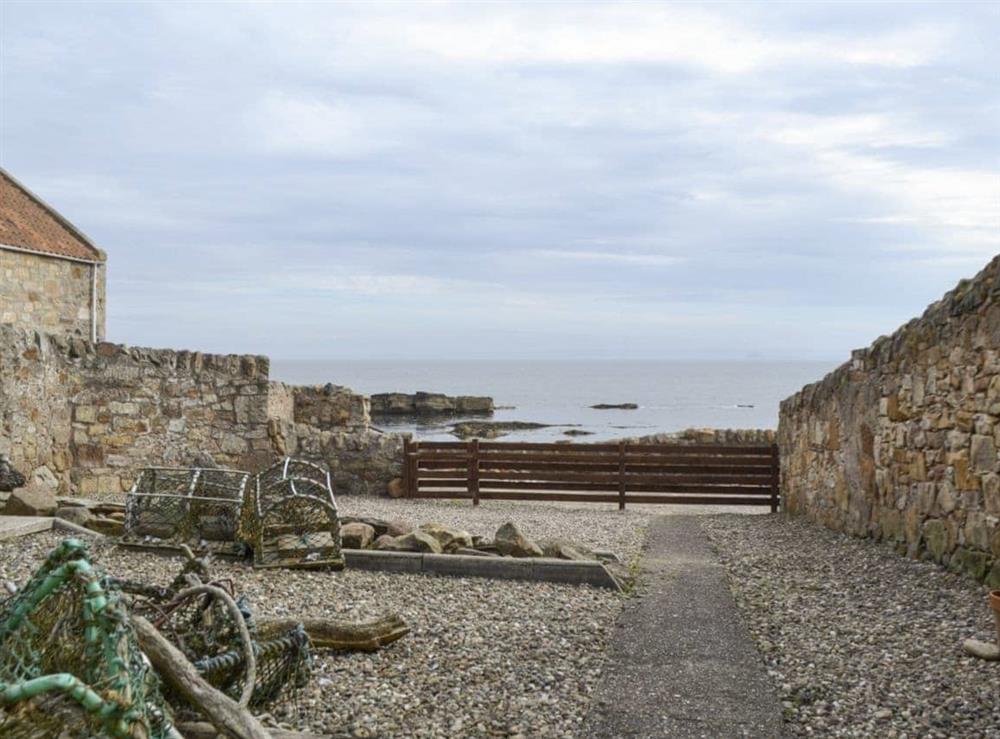 Private courtyard with unique sea views at Low Tide in Cellardyke, near Anstruther, Fife