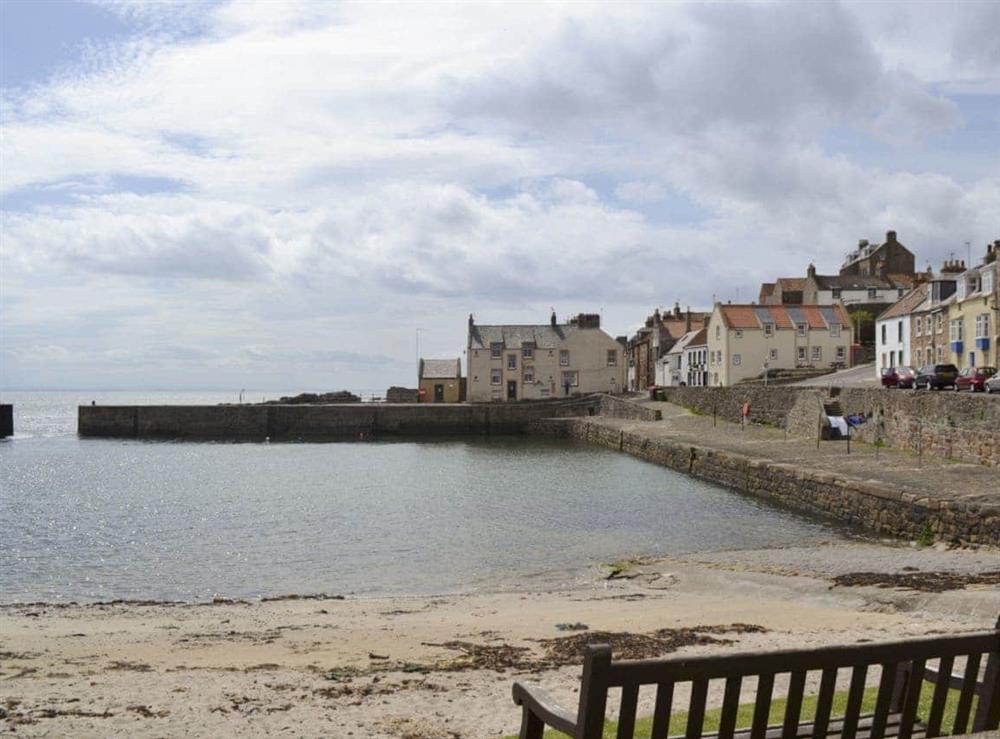 Tranquil local harbour at Low Tide in Cellardyke, near Anstruther, Fife