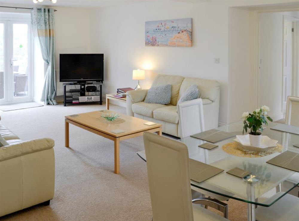 Well presented living/ dining room at Lowen in Mevagissey, Cornwall