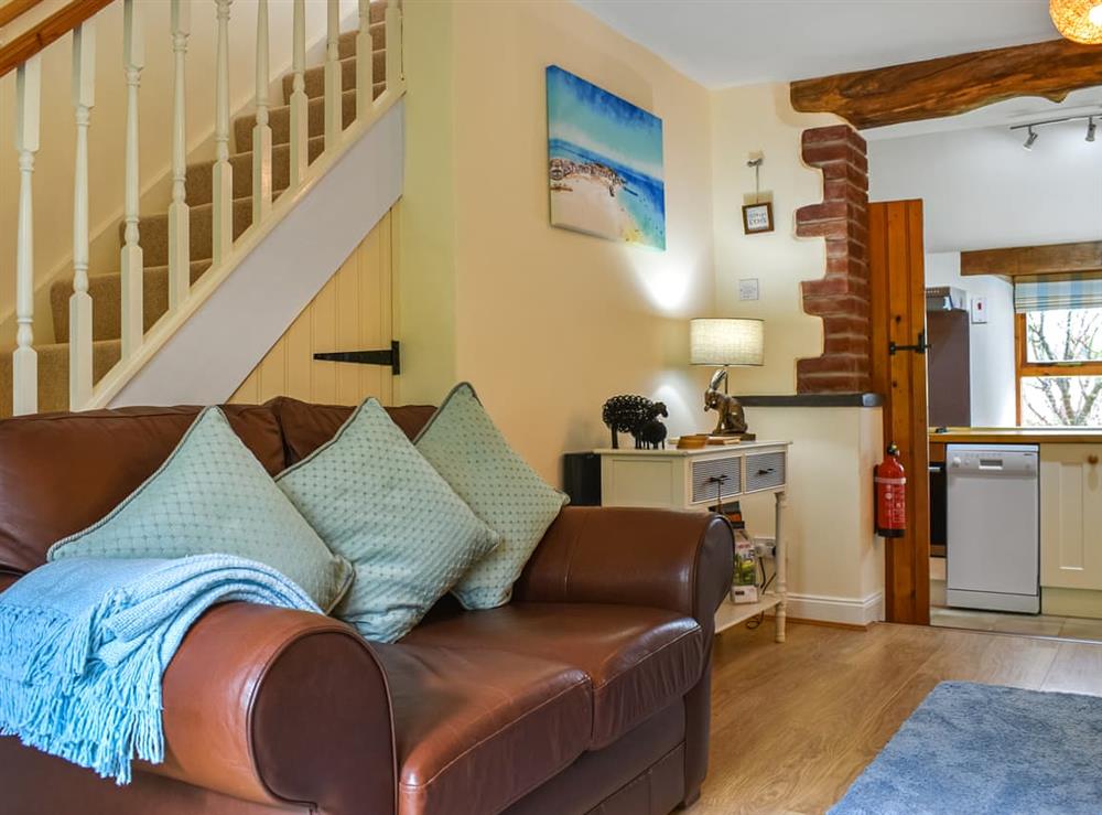 Open plan living space at Lower Axford Cottage in Callington, Cornwall