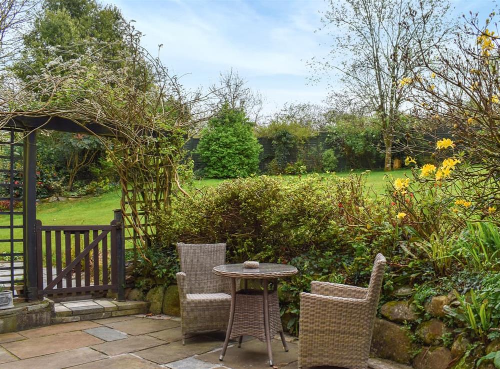 Patio at Lower Axford Cottage in Callington, Cornwall