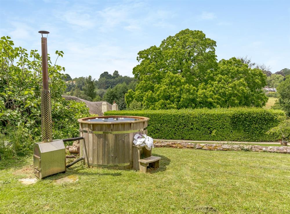 Hot tub at Lower Blagdon Manor in Blagdon, near Paignton, Devon