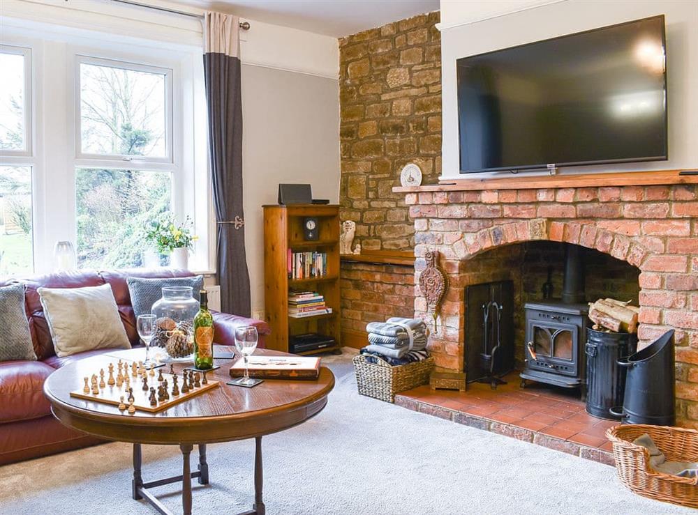 Living room at Lower Burnt Moor Farm Cottage in Ripponden, near Sowerby Bridge, West Yorkshire