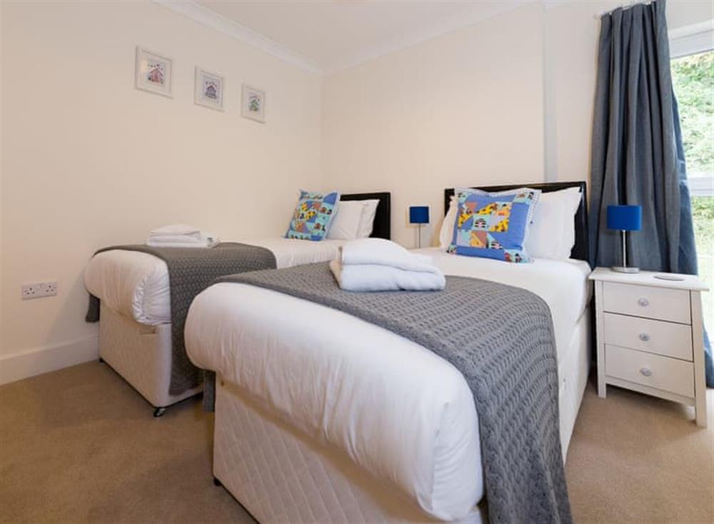 Twin bedroom at Lower Chine Apartment in , Shanklin