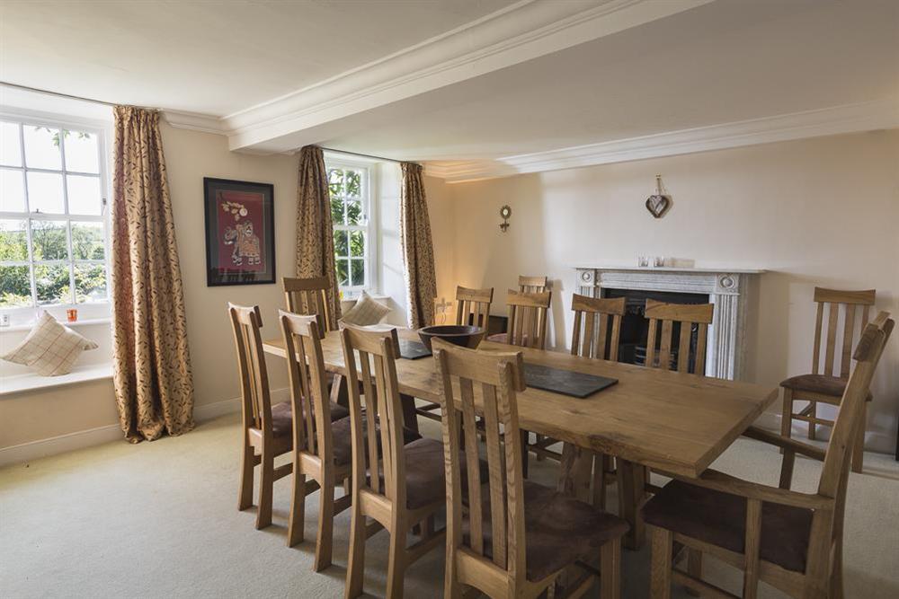 Spacious dining room seating ten comfortably (photo 2) at Lower Easton Farmhouse in , Nr Salcombe