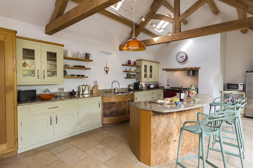 Well equipped, hand-crafted kitchen at Lower Easton Farmhouse in , Nr Salcombe