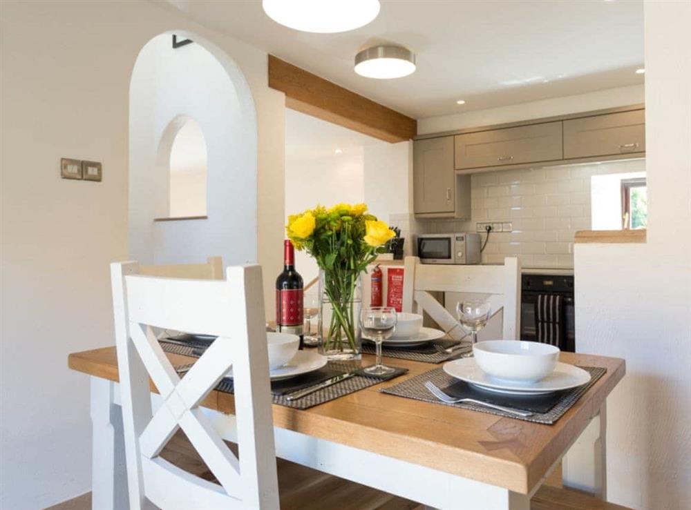 Stylish dining area at Torfield, 
