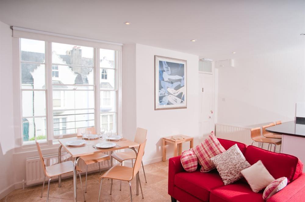 Dining table for four people at Lower Fernlea in Devon Road, Salcombe