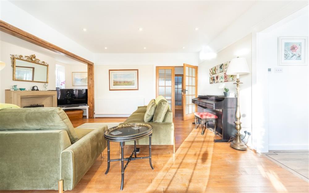 Relax in the living area at Lower Goosewell Cottage in Thurlestone