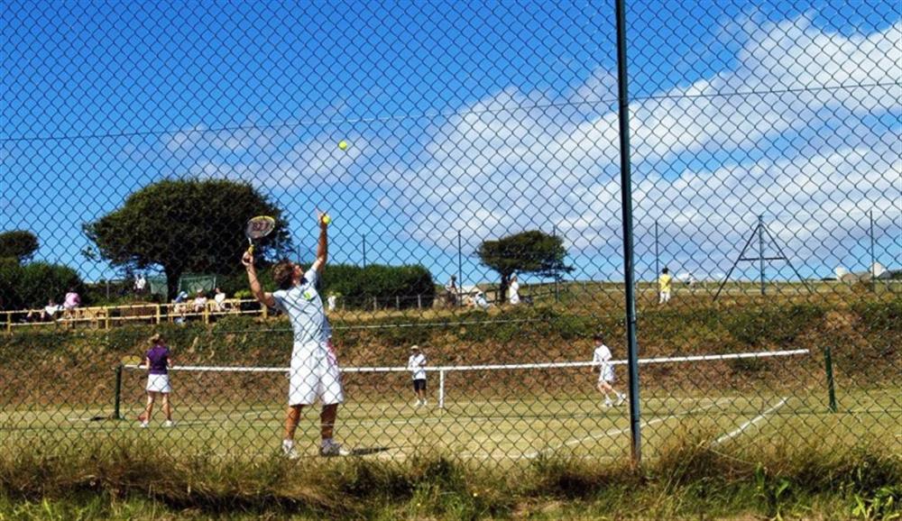 Tennis at Thurlestone, only 100 metres from the property at Lower Goosewell Cottage in Thurlestone