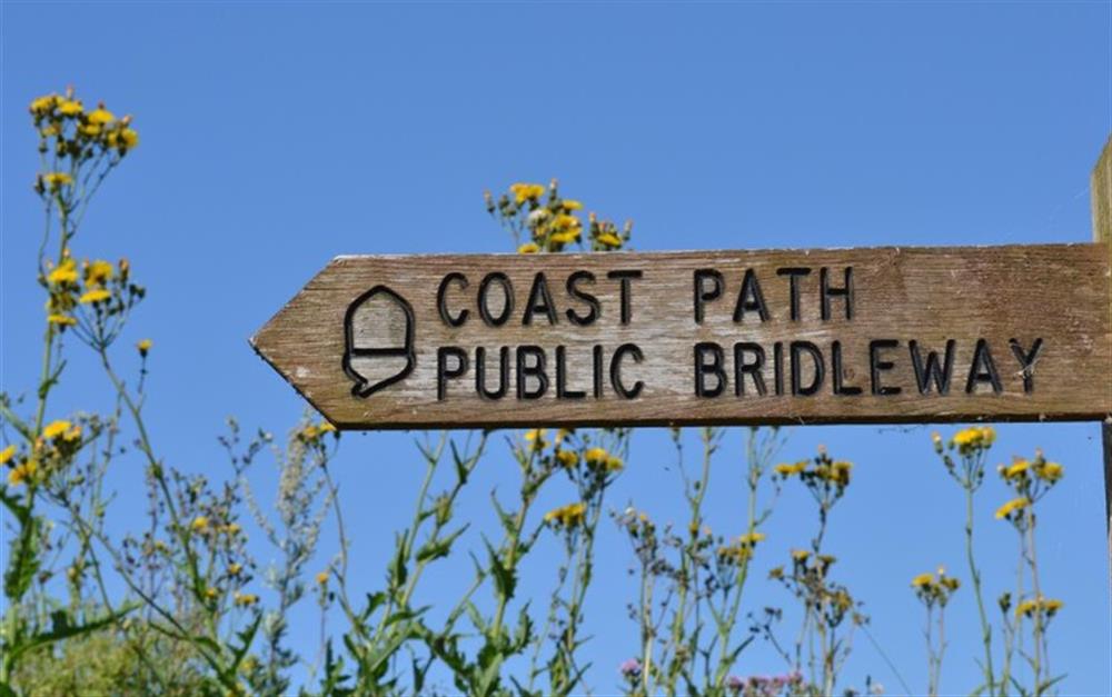 The South West Coastal Path runs directly past Lower Goosewell Cottage
