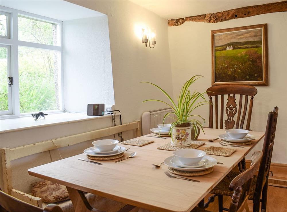 Dining Area at Lower Goytre Farmhouse in Knighton, Powys