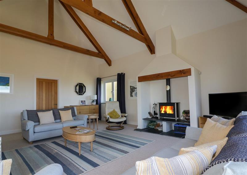 This is the living room at Lower Mellan Barn, Coverack