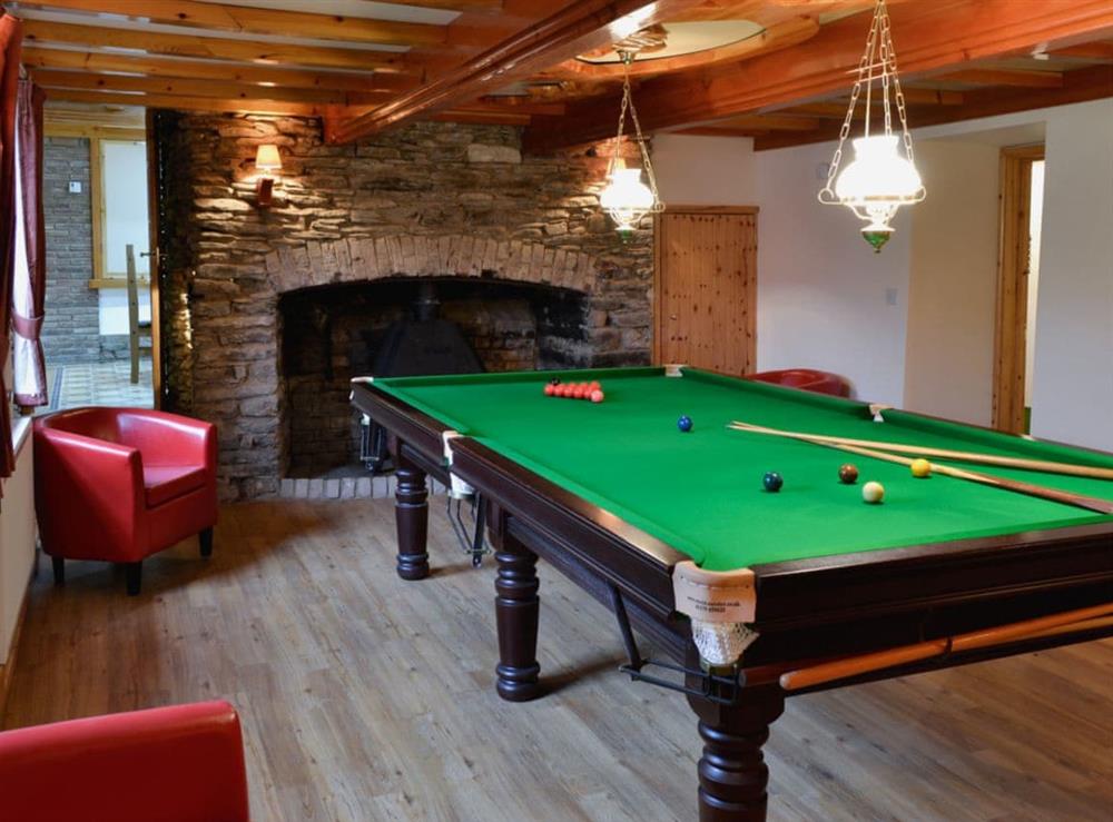 Games room with snooker table at The Farm House, 