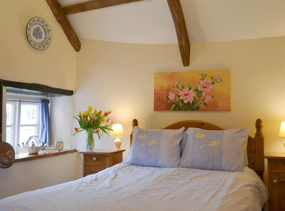 Comfortable double bedroom at Lower Trethinna Cottage in Altarnun, near Launceston, Cornwall