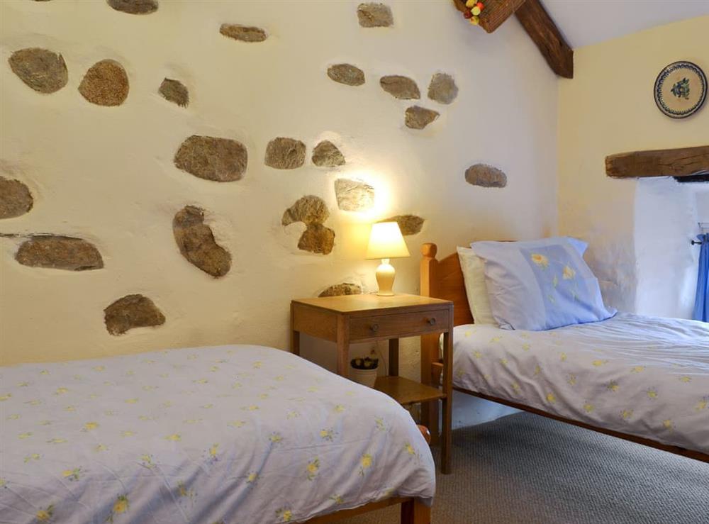 Twin bedroom at Lower Trethinna Cottage in Altarnun, near Launceston, Cornwall