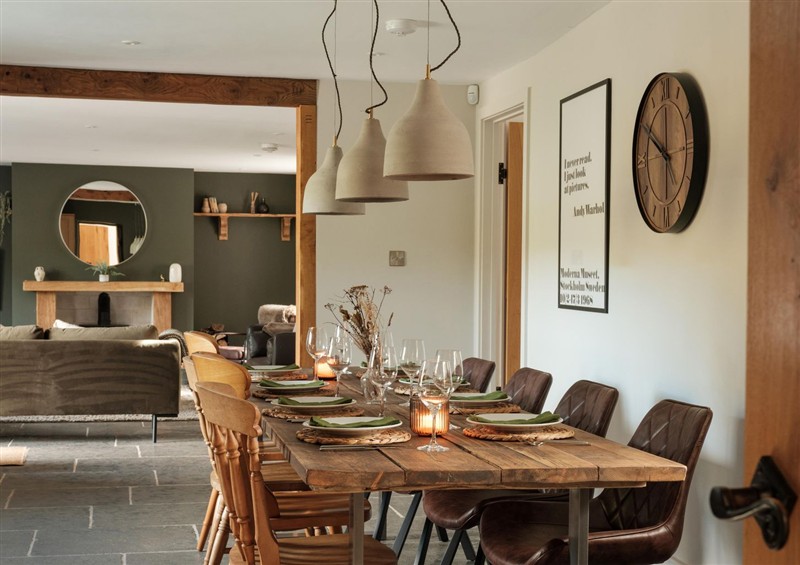 This is the dining room at Lower Well Farm House, Stoke Gabriel