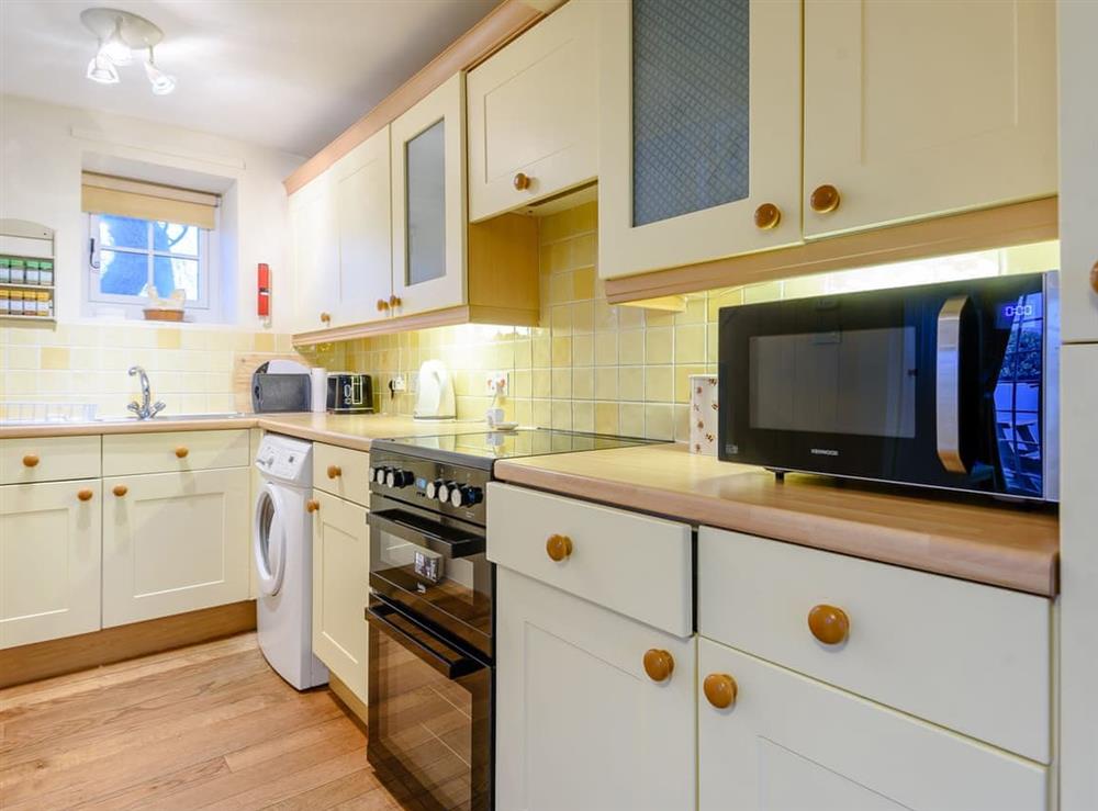 Kitchen area at Lower Whiteflood Farm Cottage in Owslebury, Winchester, Hampshire