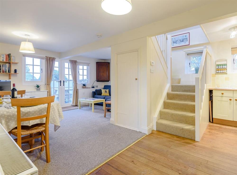 Open plan living space at Lower Whiteflood Farm Cottage in Owslebury, Winchester, Hampshire