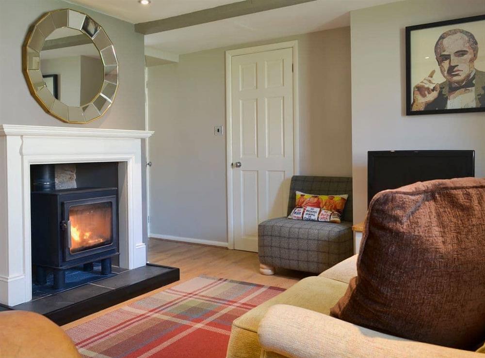 Cosy and warm living room with wood burner (photo 3) at Lowther Cottage in Lowther, near Penrith, Cumbria