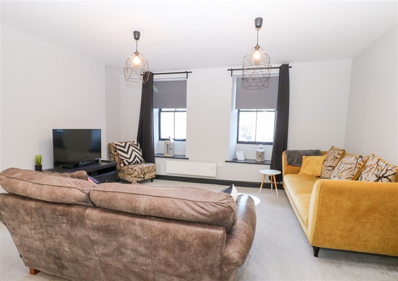 This is the living room at Lowther Penthouse, Whitehaven