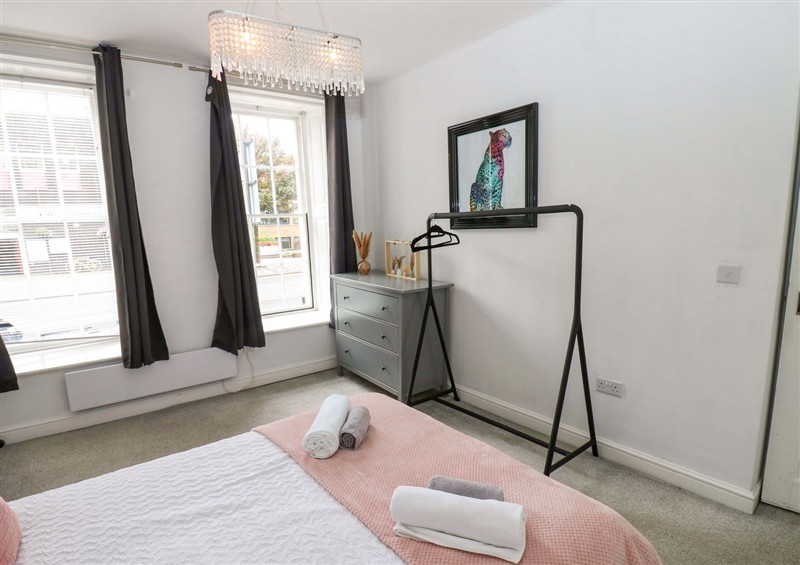 One of the bedrooms at Lowther Suite, Whitehaven