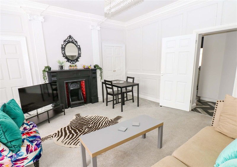 The living room at Lowther Suite, Whitehaven
