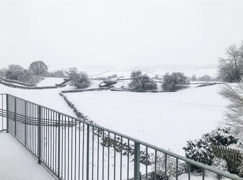 View from terrace at Loxley House in Hawes, North Yorkshire