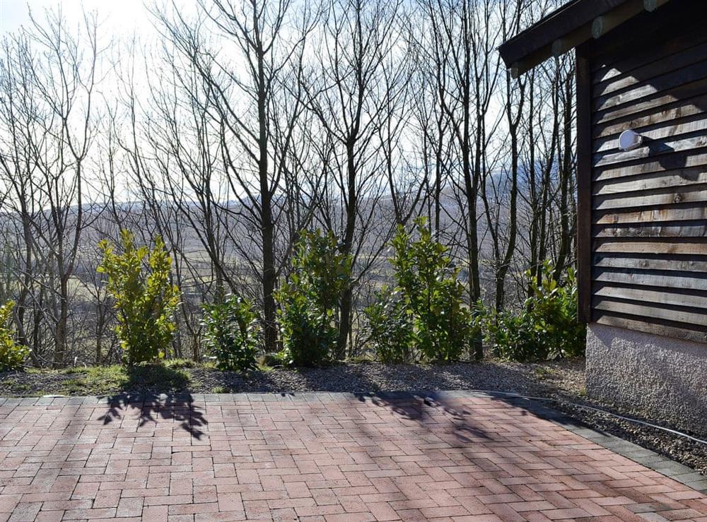 Block paved area adjacent to the property and the wonderful view