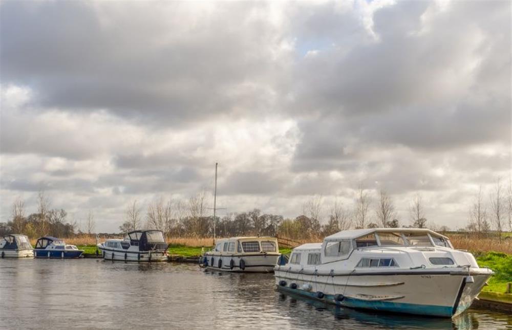 Boats on the Broads at Ludham Hall Cottage, Ludham near Great Yarmouth