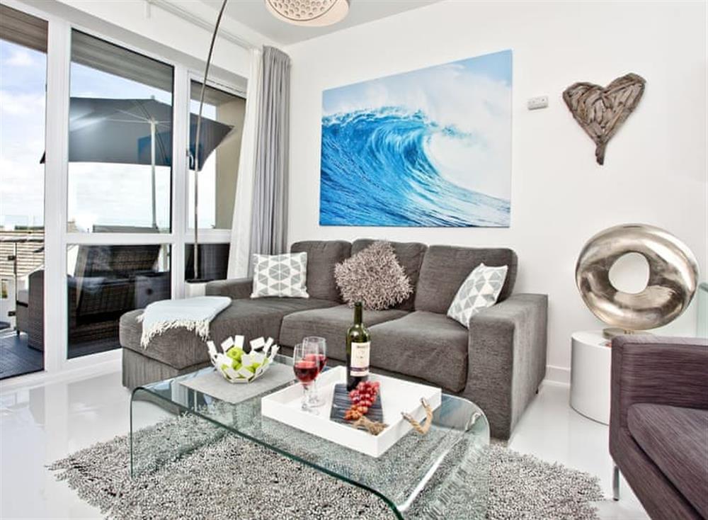 Living area at Luna Blue in Tre Lowen, Newquay