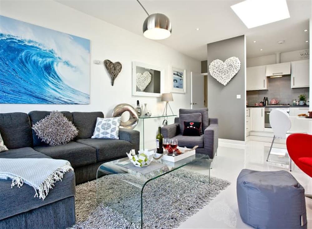 Open plan living space at Luna Blue in Tre Lowen, Newquay